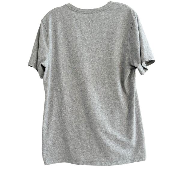 Nike Dri Fit Athletic Cut Crew Neck Tee T Shirt Gray Logo Lightweight Men Medium - Picture 3 of 13